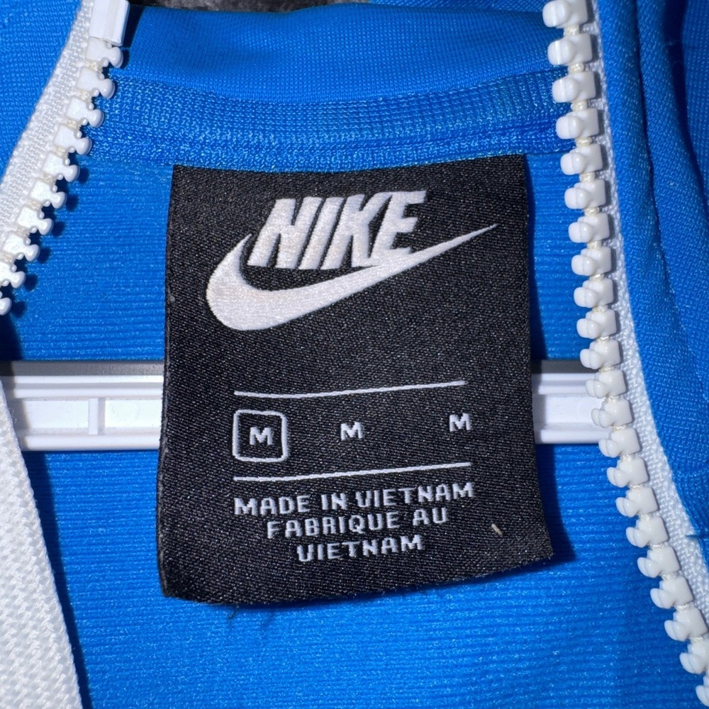 Nike Mens Colorblock Half Zip Hoodie Blue Navy Orange Swoosh Size M - Picture 6 of 15